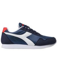 Diadora - Blaue sportliche sneakers mit gummisohle - Lyst