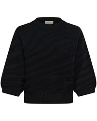 Cream - Ronde Hals Gebreid - Lyst