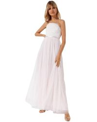Needle & Thread - Strapless Maxi Jurk Met Pailletten - Lyst