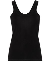 Lemaire - Tops ,Zwart ,Rib Tank Top - Lyst
