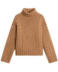 Woolrich - Truien & Vesten ,Bruin ,Wol Aran Turtleneck - Lyst