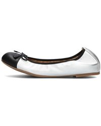 Unisa - Silberne Ballerinas Mit Schleife - Lyst