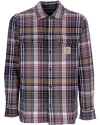 Carhartt - Shirt Met Lange Mouwen L/Valmon Shirt Hamilton Bruin - Lyst