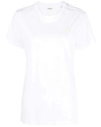 Isabel Marant - Es T-Shirt mit besticktem Logo - Lyst