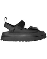 UGG - Schoenen ,Zwart ,Polyester Goldenglow Platte Sandaal - Lyst