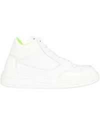 MSGM - Schoenen ,Wit ,Lage Leren Sneakers - Lyst