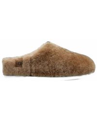 UGG - Schoenen ,Bruin ,Suède Elea Fluffed Slip-On - Lyst