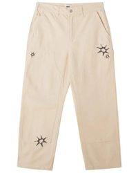 Obey - Broeken ,Katoen Timmerman Pantalon Met Twill Stof - Lyst