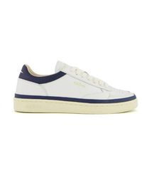 GHŌUD - Blauwe Leren Lage Sneakers - Lyst