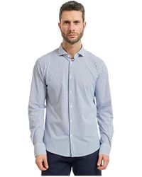 Yes-Zee - Micro-Pattern Stretch Shirt - Lyst