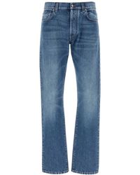 Versace - High Waist Rechte Jeans - Lyst
