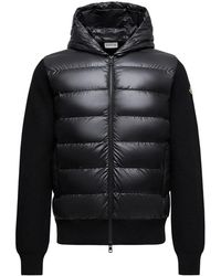 Moncler - Jassen ,Zwart ,Leer Cardigan Doudoune Archivio - Lyst