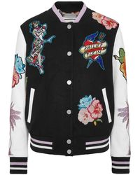 Philipp Plein - Jassen ,Zwart ,Leer Leather Bomber Hawaii - Lyst