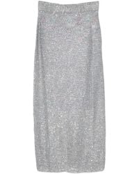Alysi - Zijde & Nylon Zilveren Rok - Lyst