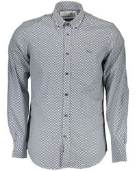 Harmont & Blaine - Overhemden ,Blauw ,Katoen Blauw Katoenen Overhemd Met Knoopsluiting - Lyst