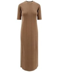 Max Mara - Bruine Elegante Jurken - Lyst