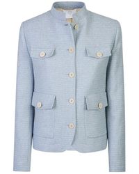 Eleventy - Jassen ,Blauw ,Katoen Field Jacket - Lyst