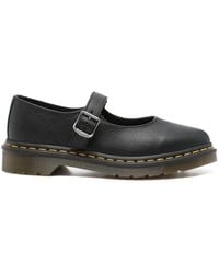 Dr. Martens - Schwarze Schnallenschuhe Spitze Zehen Gummisohle - Lyst