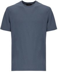 Zanone - Tops ,Blauw ,Katoen Ice Cotton T-Shirt - Lyst