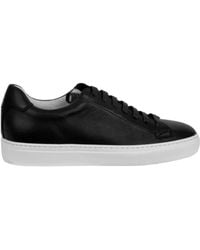 Doucal's - Contrast-Sole Leather Sneakers - Lyst