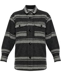 Isabel Marant - Jassen ,Grijs ,Wol Harveli Jas - Lyst