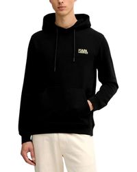 KARL LAGERFELD - Hoodies & Sweatvesten ,Zwart ,Katoen Sweat Hoody - Lyst
