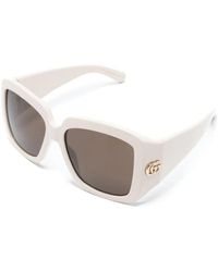 Gucci - Weiße sonnenbrille mit originalzubehör - Lyst
