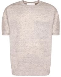 Amaranto - Geribbelde T-Shirt Met Korte Mouwen - Lyst