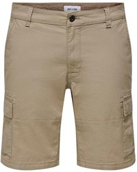 Only & Sons - Bermuda cargo shorts per uomo - Lyst