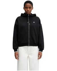 Fred Perry - Hoodies & Sweatvesten ,Blauw ,Zip-Throughs - Lyst