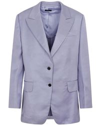 Tom Ford - Jassen ,Paars ,Soft Fluid Twill Boyfriend Jas - Lyst