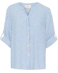 Cream - Blaue Bluse Mit V-Ausschnitt - Lyst