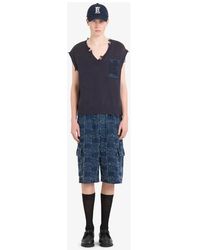 Etudes Studio - Top Met Korte Mouwen En V-Hals - Lyst