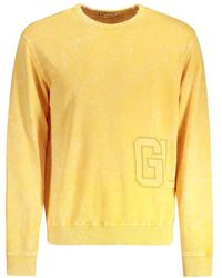 Guess - Gele Trui Met Lange Mouwen Geborduurd Logo - Lyst