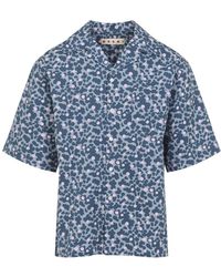 Marni - Overhemden ,Veelkleurig ,Katoen Ss Cotton Shirt - Lyst