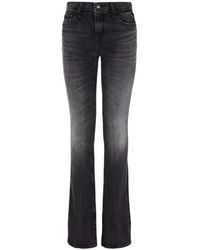 ARMANI EXCHANGE - Jeans ,Zwart ,Katoen Zwarte Slim Fit Regular Taille Jeans - Lyst