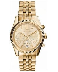 Michael Kors - Goldene Lexington Uhr Für Eleganz Und Funktionalität - Lyst