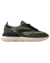 Date - Sportliche Grüne Nylon Sneakers - Lyst