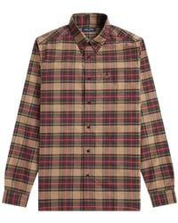Fred Perry - Overhemden ,Veelkleurig ,Katoen Tartan Shirt - Lyst