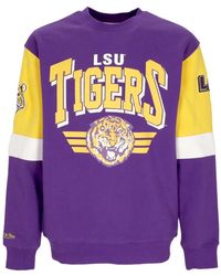 Mitchell & Ness - Hoodies & Sweatvesten ,Paars ,Katoen Lsu Tigers Crewneck Sweatshirt All Over - Lyst