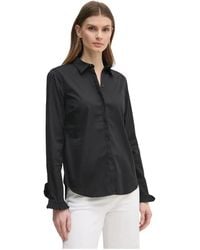 Mos Mosh - Overhemden ,Zwart ,Katoen Mattie Flip Shirt - Lyst