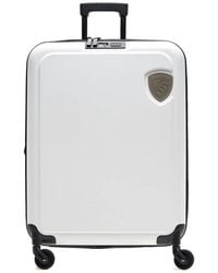 Blauer - Koffers ,Wit ,Wit Logo Cabin Trolley Synthetisch - Lyst