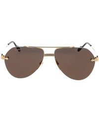 Cartier - Accessoires ,Geel ,Zonnebril - Lyst