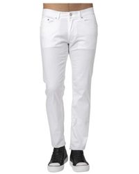 Karl Lagerfeld - Jeans slim fit in cotone bianco - Lyst