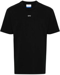 Off-White c/o Virgil Abloh - Schwarzes logo t-shirt mit jersey-textur,t-shirts - Lyst