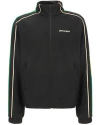 Palm Angels - Hoodies & Sweatvesten ,Zwart ,Polyester Zip-Through Sweatshirt - Lyst