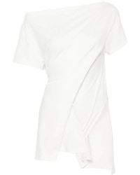 Courreges - Vestido de camiseta con detalle de logo bordado - Lyst