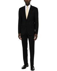 Dolce & Gabbana - Kostuums ,Zwart ,Single-Breasted Martini Light Wool Gabardine Suit - Lyst
