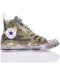 Converse - Handgemachte camo sneakers champagner gold - Lyst