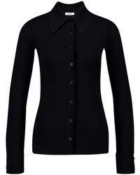 Ferragamo - Zwarte Gebreide Vest Met Knopen - Lyst